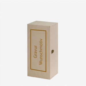 Holzbox Weinbox Flaschenbox graviert mit Wunschmotiv