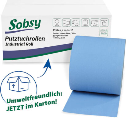 Putzpapier Rollenpapier blau Werbetechnik Druckerei Beschriftungen Zapfel Pinkafeld