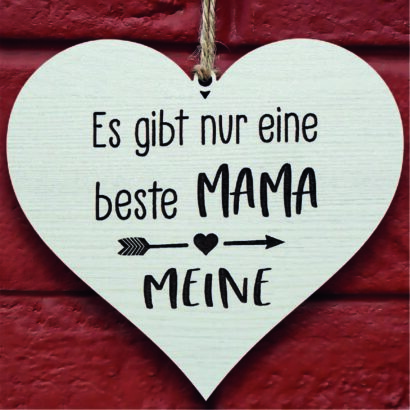 Holz Herz Muttertagsgeschenk Druckerei Zapfel Pinkafeld