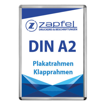 Klapprahmen DIN A2 silberner Rahmen Druckerei Zapfel Pinkafeld