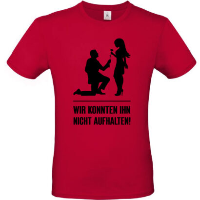 Poltershirt Bräutigam Junggessellenabschied JGA Rot Zapfel Druckerei Pinkafeld